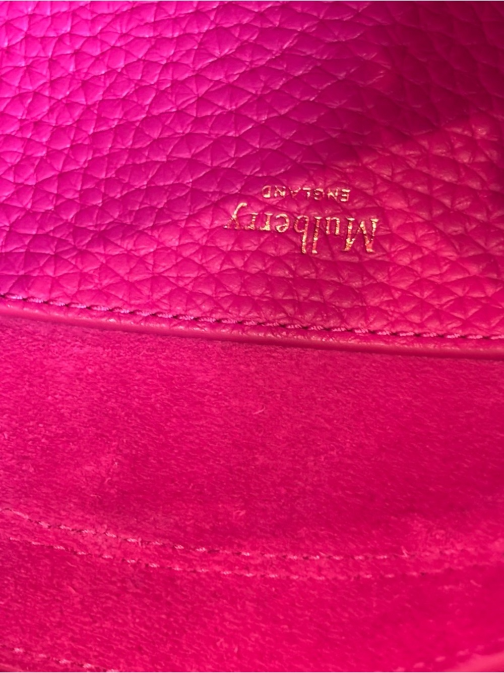 Mulberry Hot Pink Leather Crossbody Satchel with Braided Handle mini Alexa - Picture 9 of 12